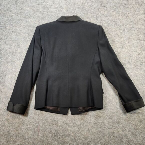 Kasper ASL Petite Blazer Women 6P Black Long Sleeve Fabric Button Career Vintage - Picture 11 of 11